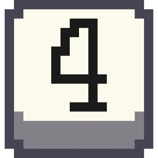 Стикер «Пиксельные цифры-7»