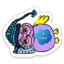 Набор стикеров «Гламурная сова»