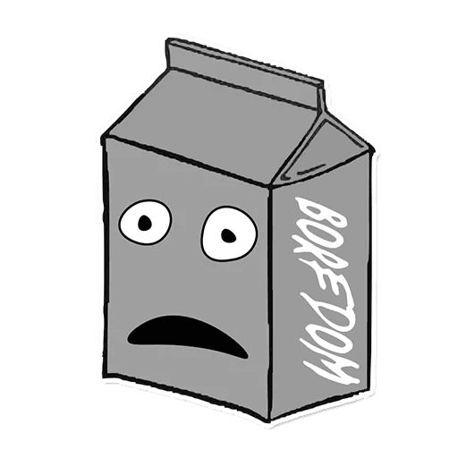 Стикер «Пакет молока-4»
