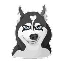 Набор стикеров «Хаскеныш Сима»