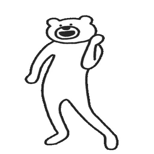 Стикер «Танцующий медведь-1»