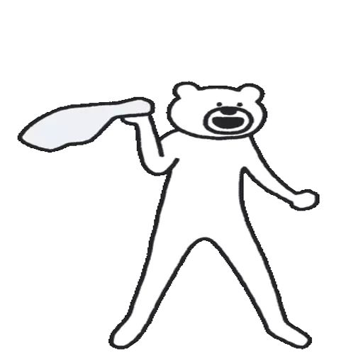 Стикер «Танцующий медведь-11»