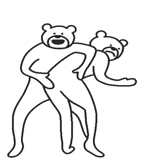Стикер «Танцующий медведь-7»