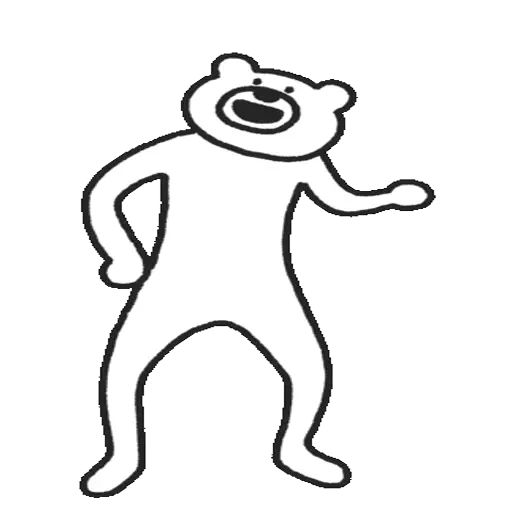 Стикер «Танцующий медведь-8»