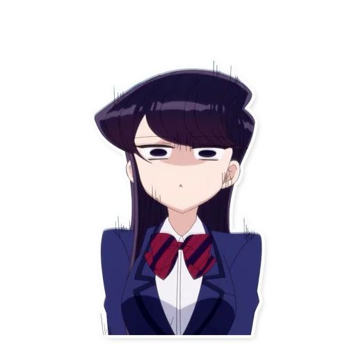 Стикер «У Коми-сан проблемы с общением-3»