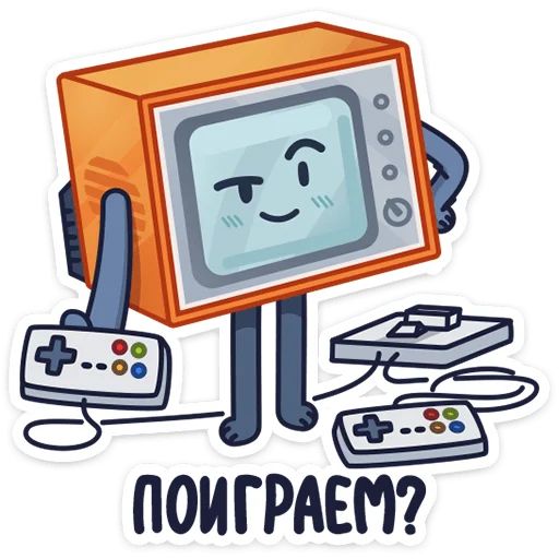 Стикер «Ламповый телевизор-9»