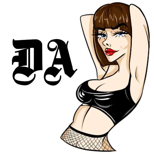 Стикер «Девочка с каре-11»