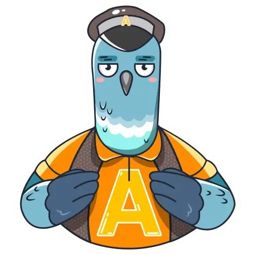 Стикер «Голубь-таксист-7»